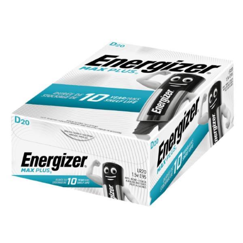 ENERGIZER MAX PLUS BATTERIE D TORCIA 1.5 V CONF 20 Pz.